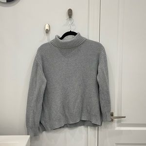 Gray ribbed turtleneck - Forever 21